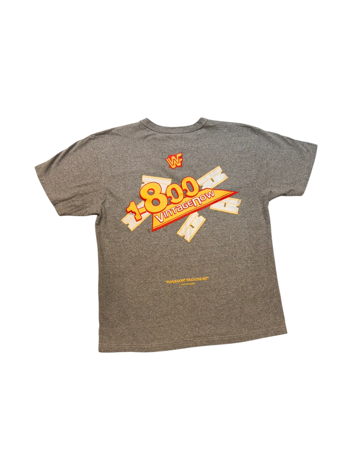 1-800 Vintage Now Men's Grey Printed Tee Size L