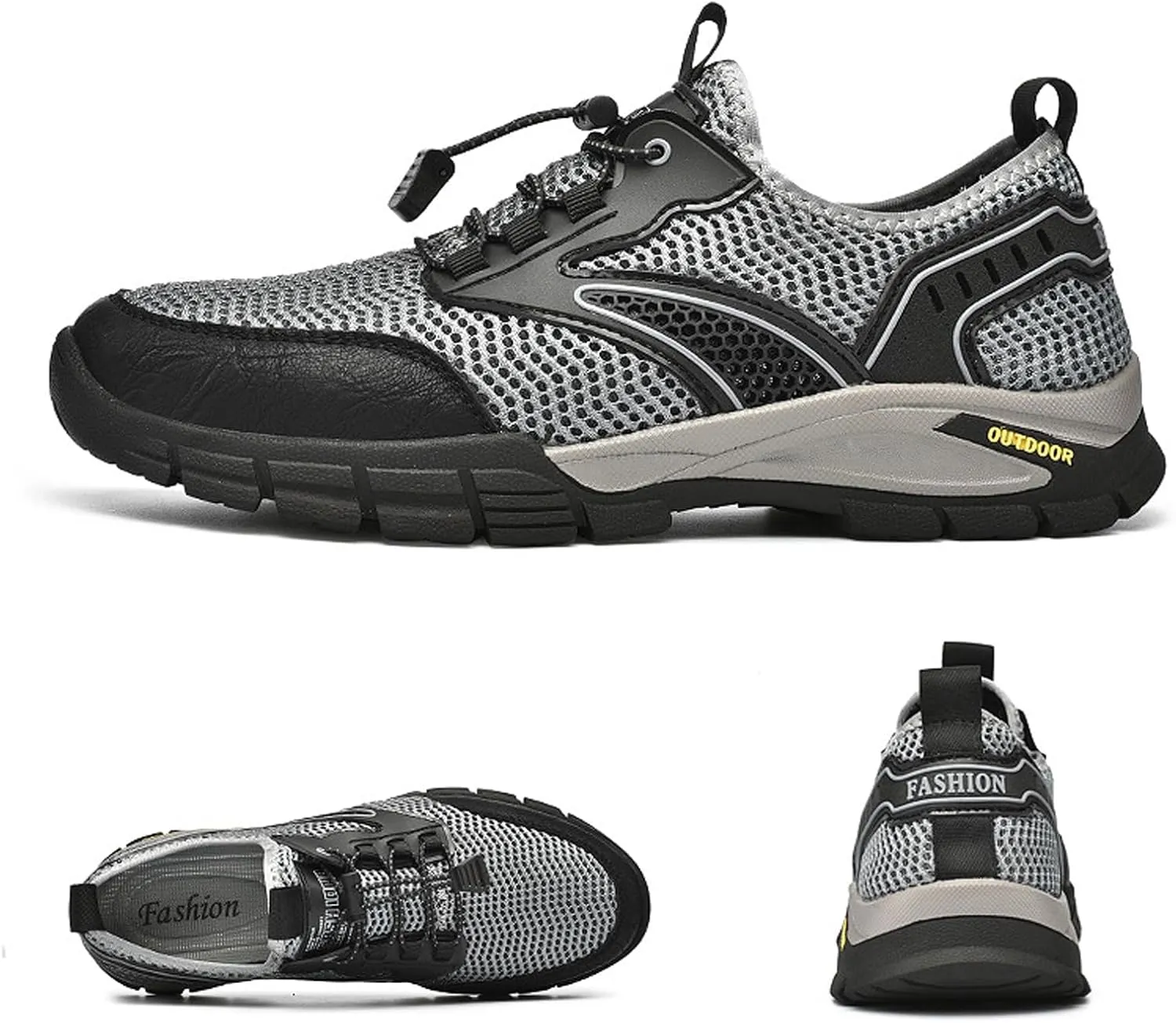 Aceptolcom Men Outdoor Quick Dry Water Hiking Shoes,Breathable Lightweight Arch Support Training Walking Shoes Trekking Shoes Trail Shoes