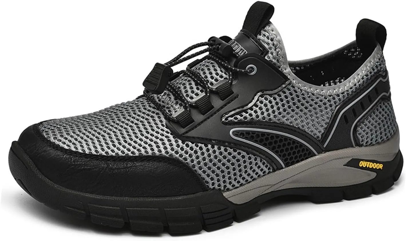 Aceptolcom Men Outdoor Quick Dry Water Hiking Shoes,Breathable Lightweight Arch Support Training Walking Shoes Trekking Shoes Trail Shoes