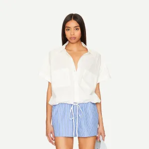 Alpine Short Sleeve Button Up - White
