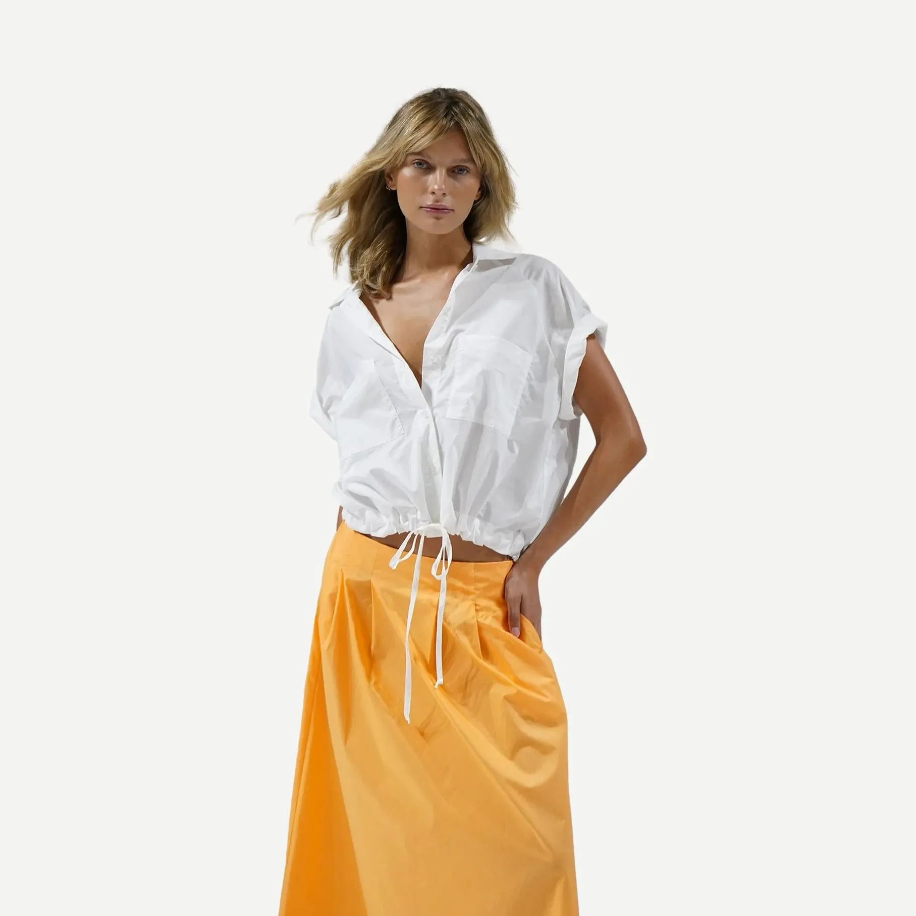 Alpine Short Sleeve Button Up - White