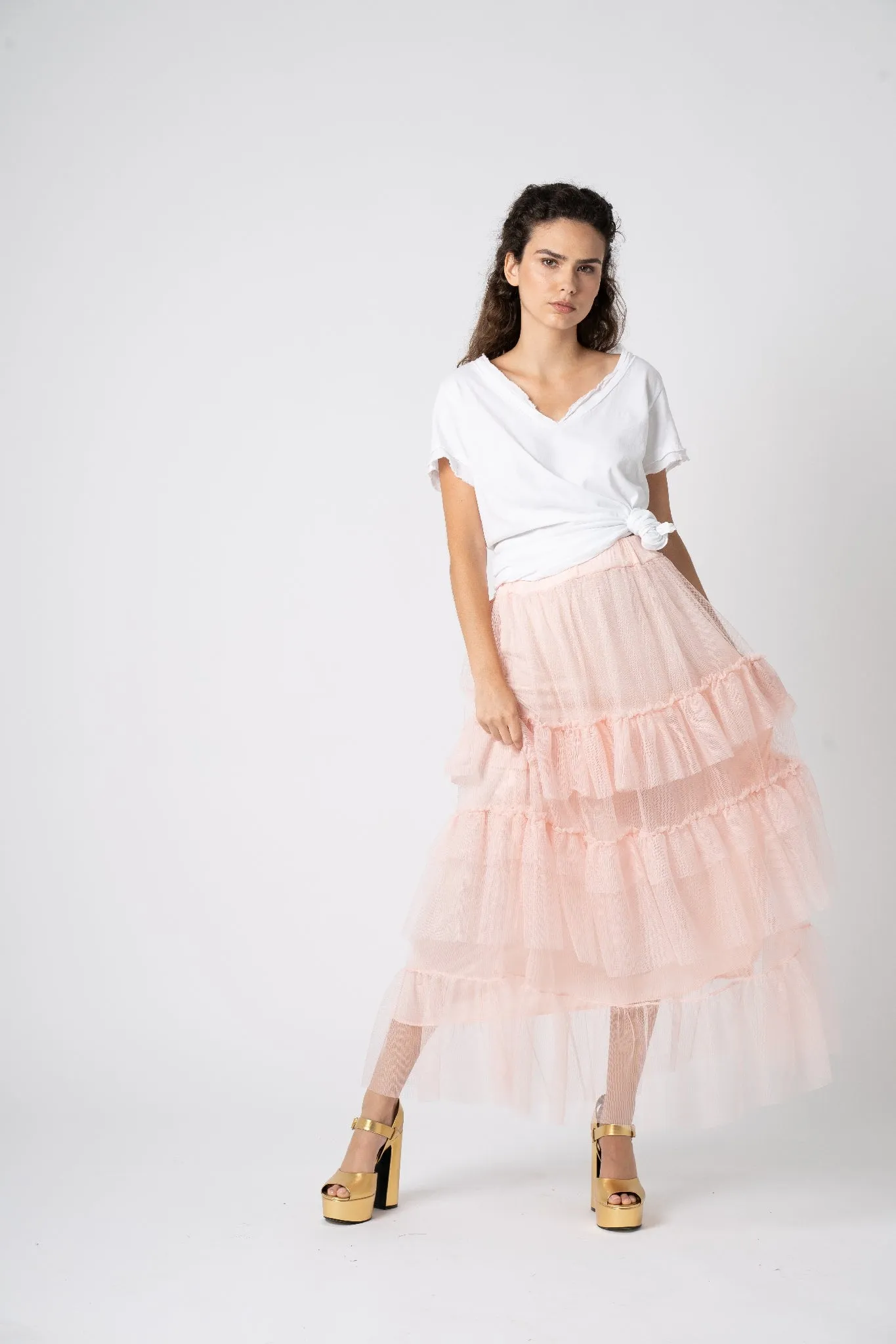 Astrid  Mid-Summer Tiered Skirt