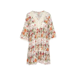 Astrid  Sunset Boho Dress  Garden Print