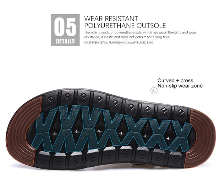 Big Size 48 Men Genuine Leather Sandals Classic Shoes Slippers Soft Sandals