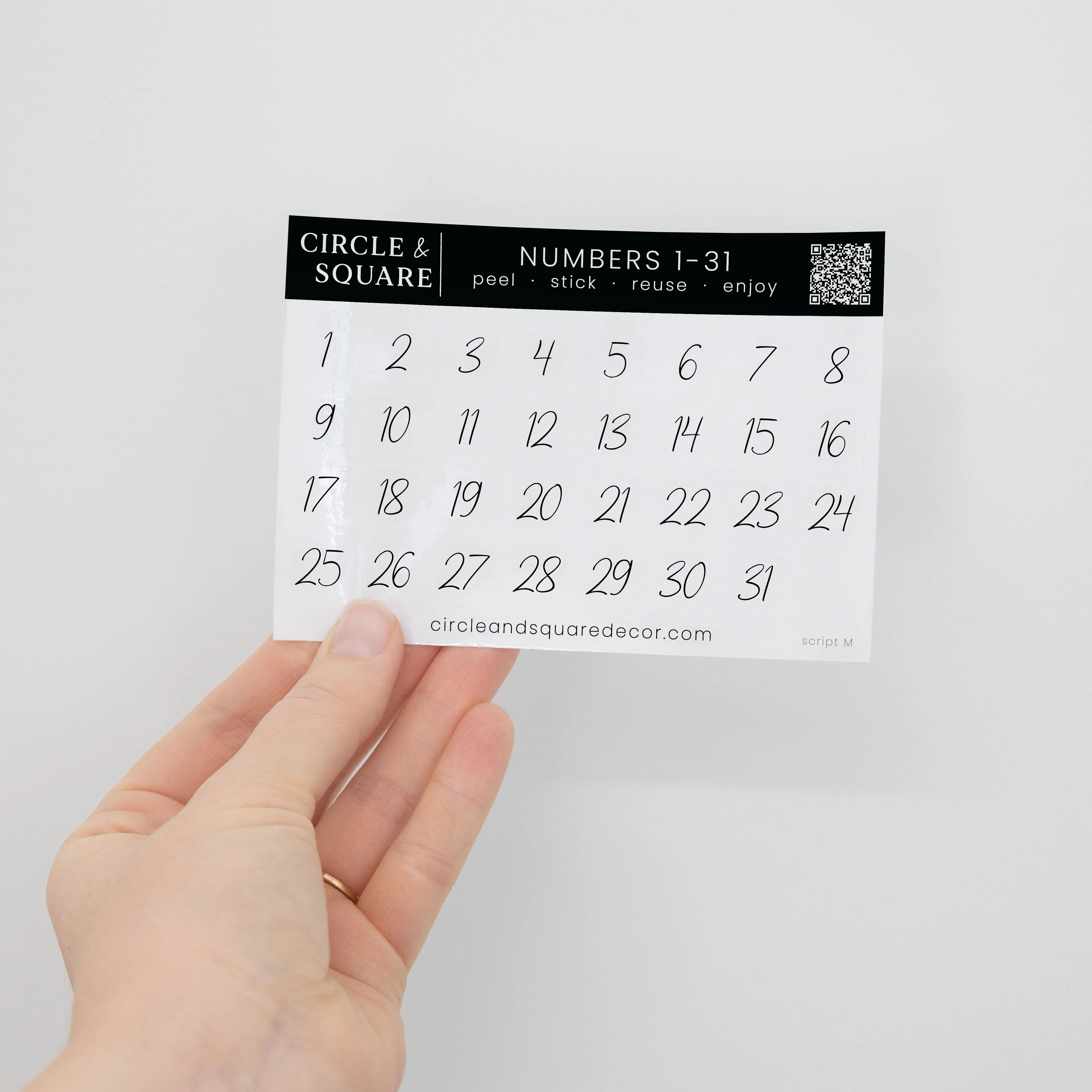 Board Stickies Months & Numbers