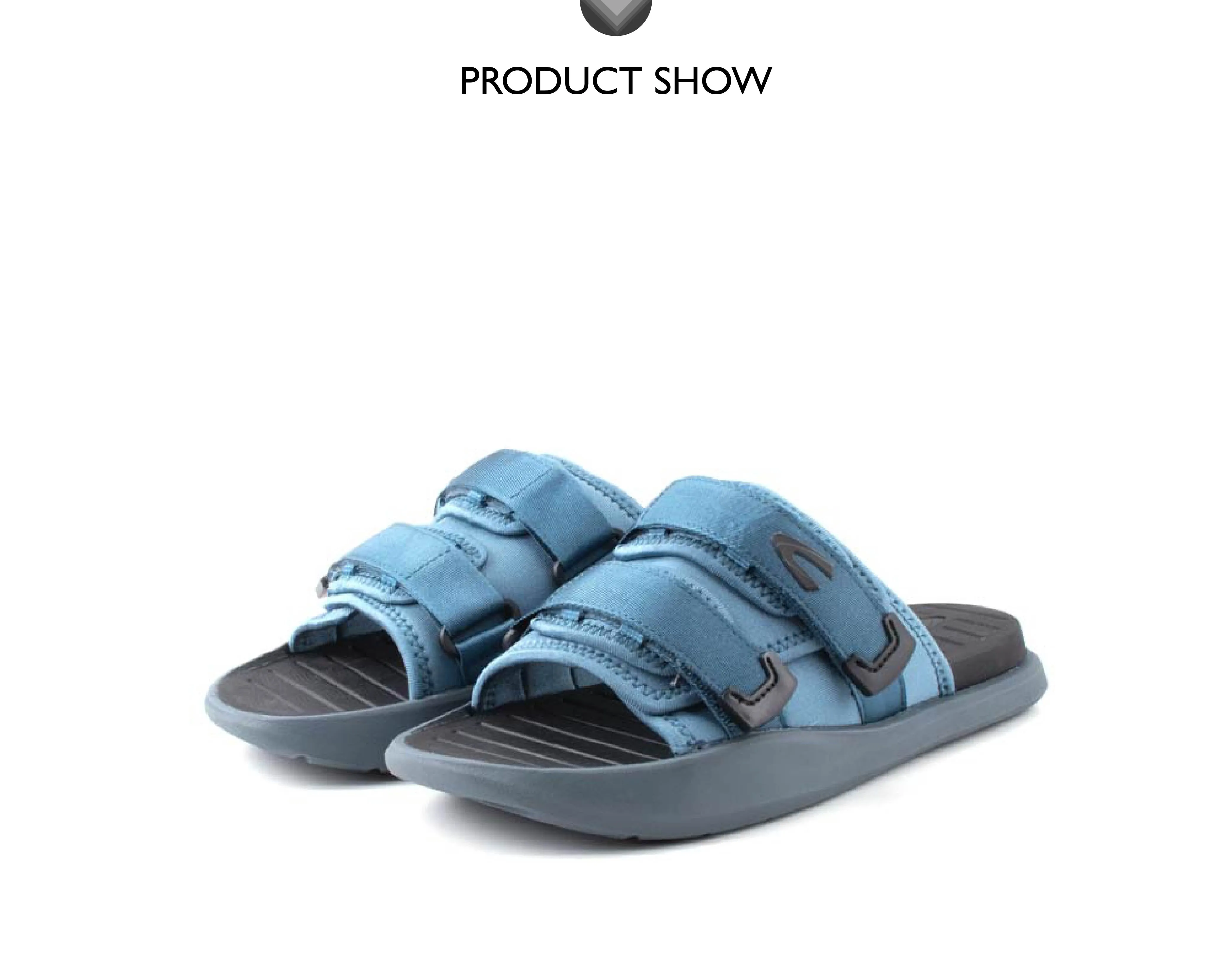 C by camel active Microfiber Strap Slip On Sandals Men Blue ARDIE-892404-YK2SVC-4