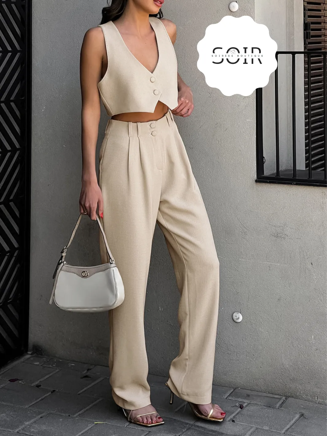 Chic Minimalist Co-ord Straight Leg Pants Set