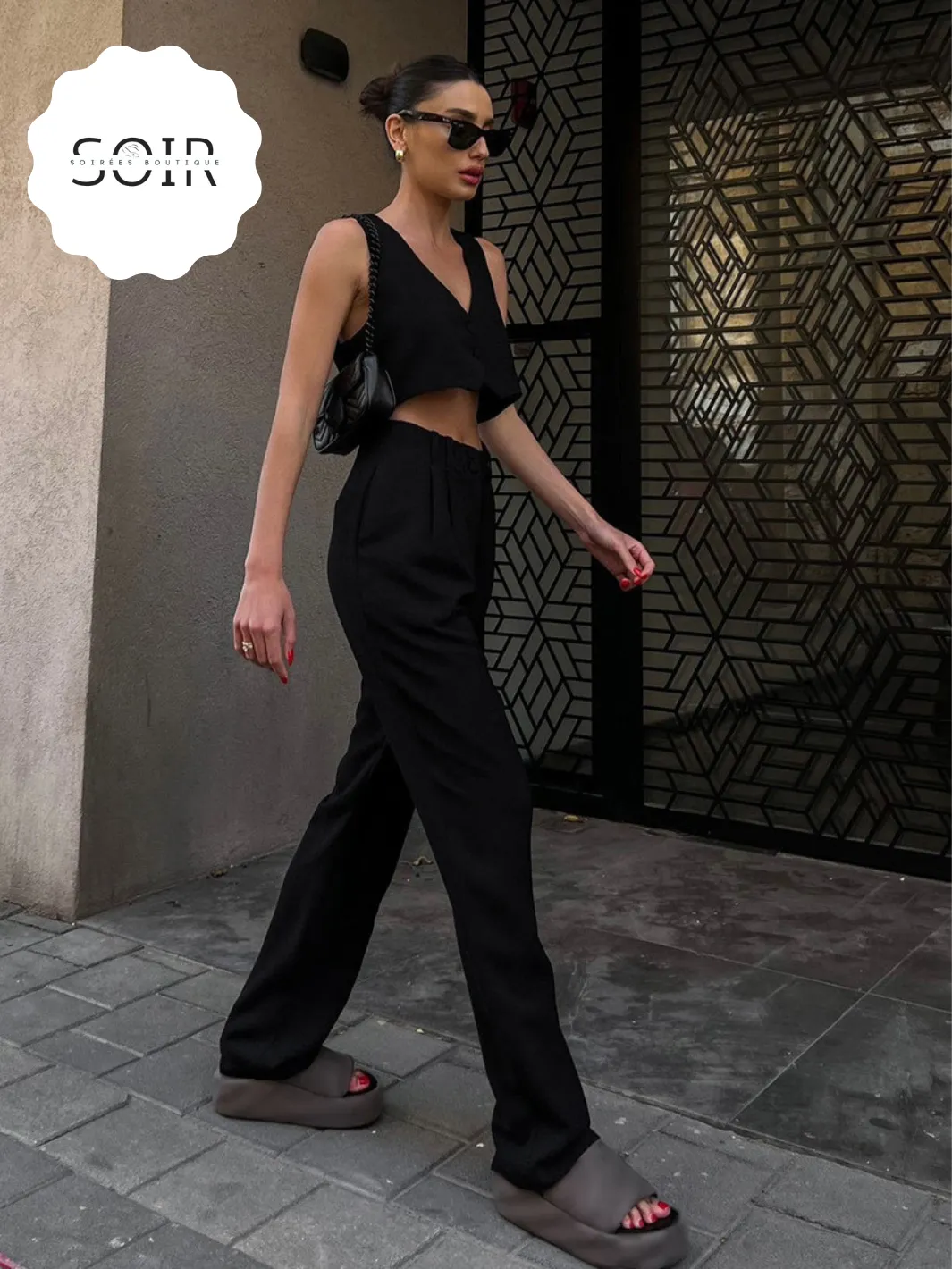 Chic Minimalist Co-ord Straight Leg Pants Set