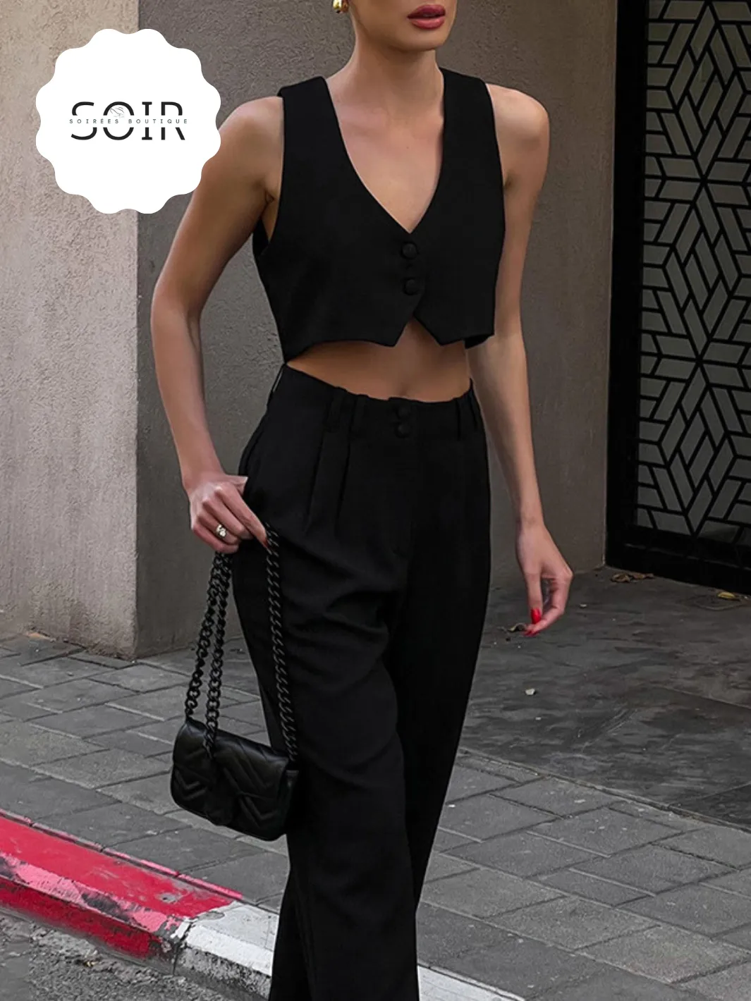 Chic Minimalist Co-ord Straight Leg Pants Set