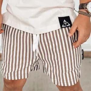 COCOA & OFF WHITE RESORT SHORTS