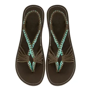 Cocoon- Turquoise Gray Rope Sandals
