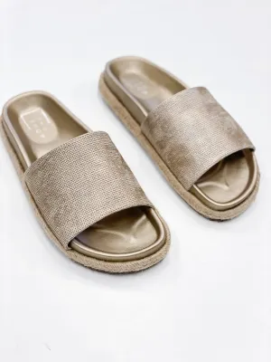 Crisanta Faux Leather Slide Sandal