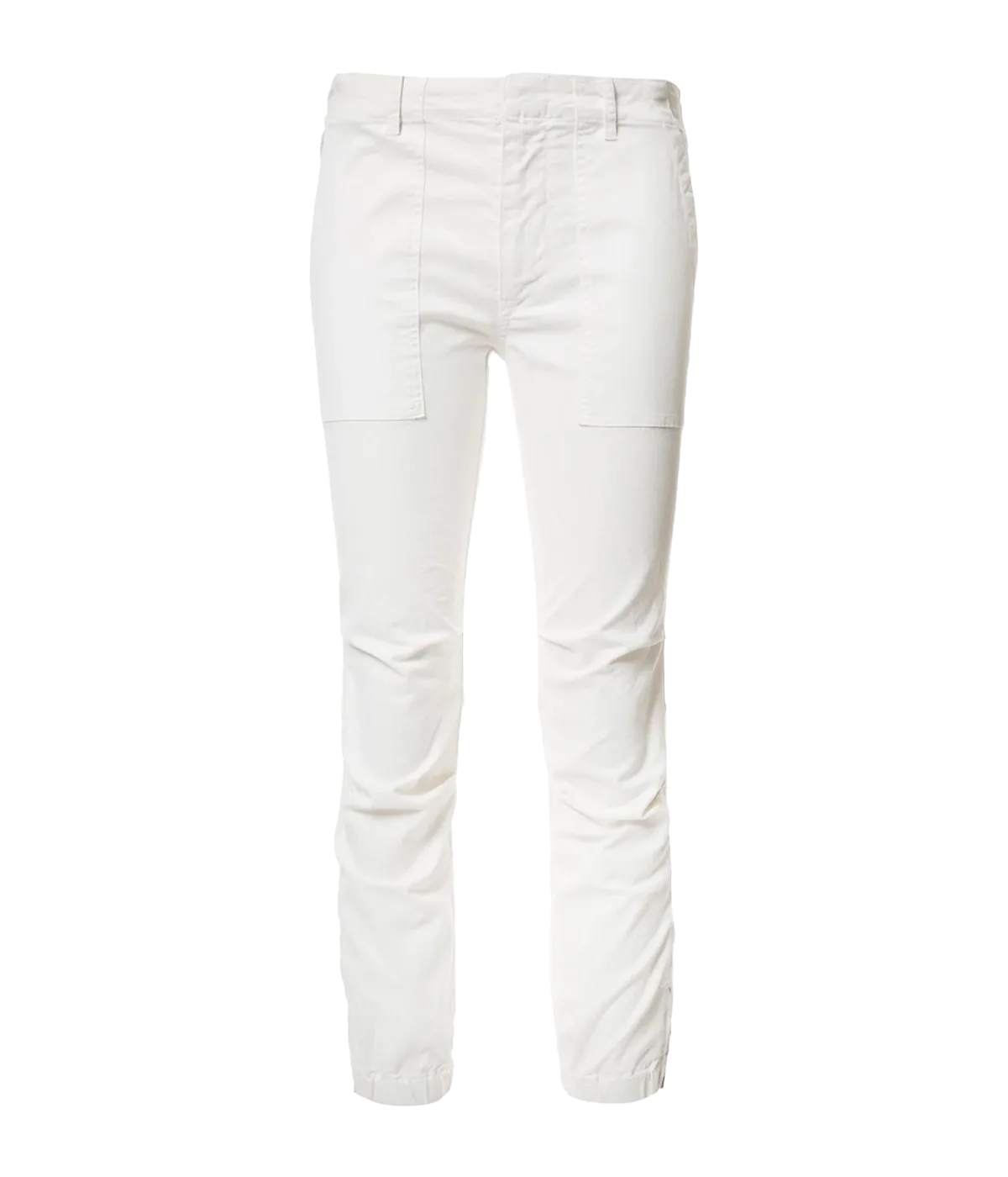 Cropped Military Pant in White