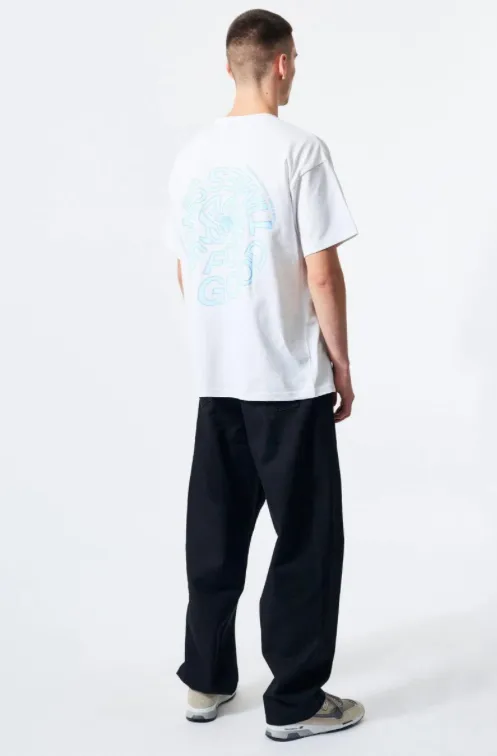 Dr Denim Trooper Tee - White Monochrome Swirl