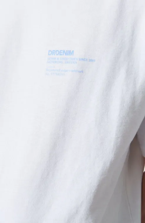 Dr Denim Trooper Tee - White Monochrome Swirl
