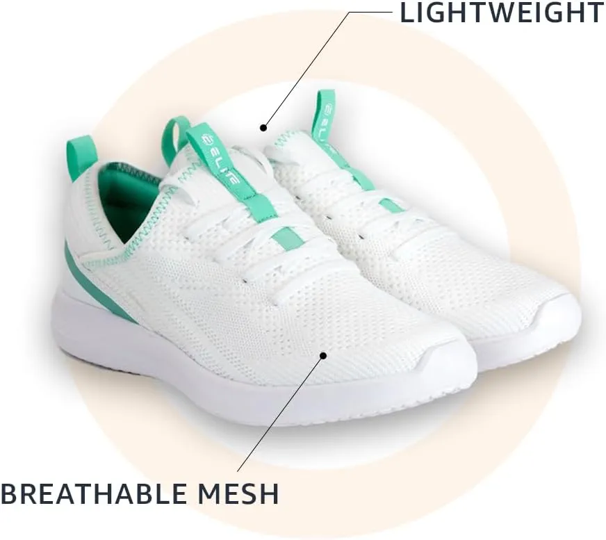 ELITE Womens Shoes | Black, Grey, or White Sneakers for Women | Fits Comfortably | Great for Standing, Walking, The Gym, and Exercising | Lightweight and Breathable