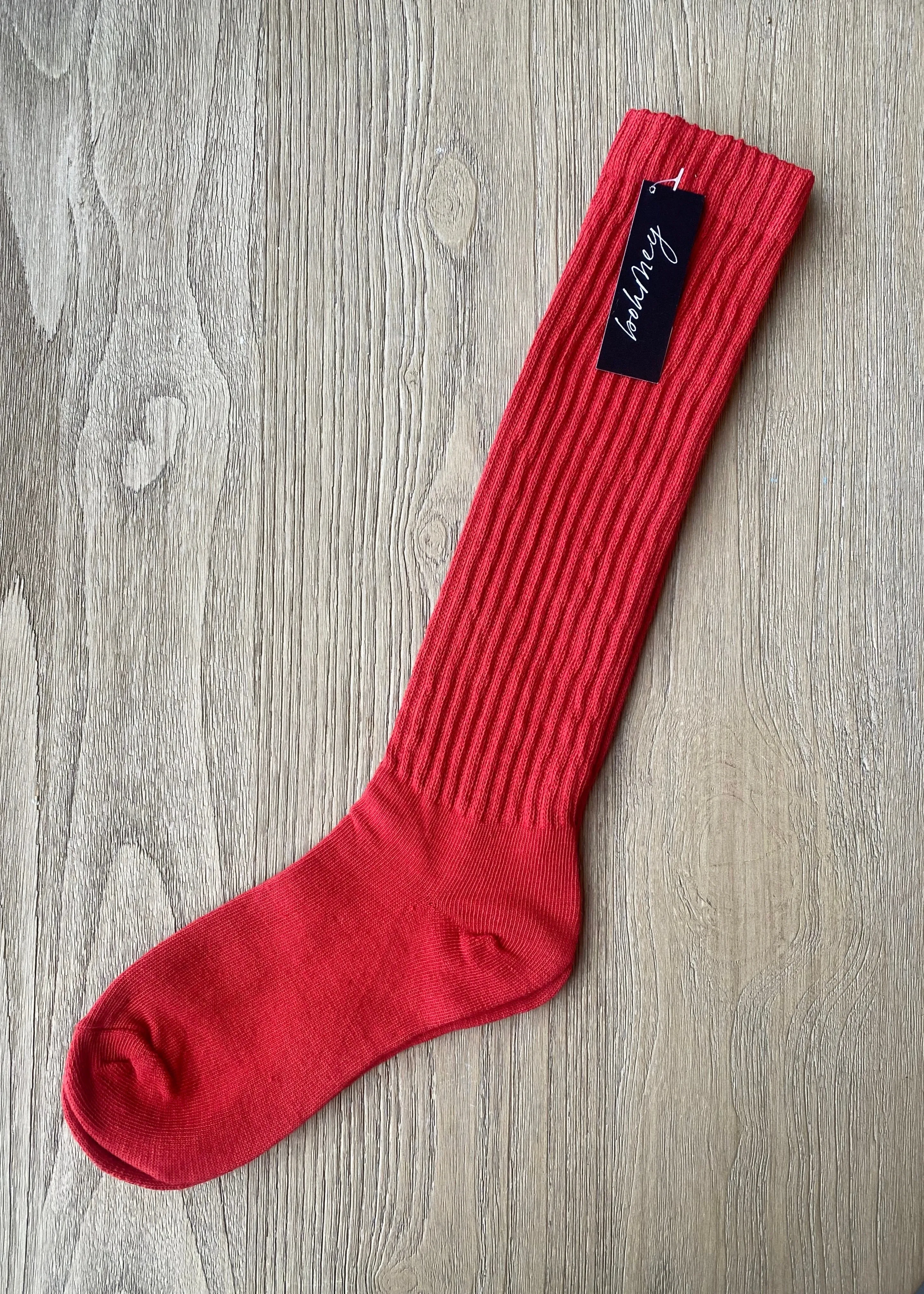 Emma Long Red Socks