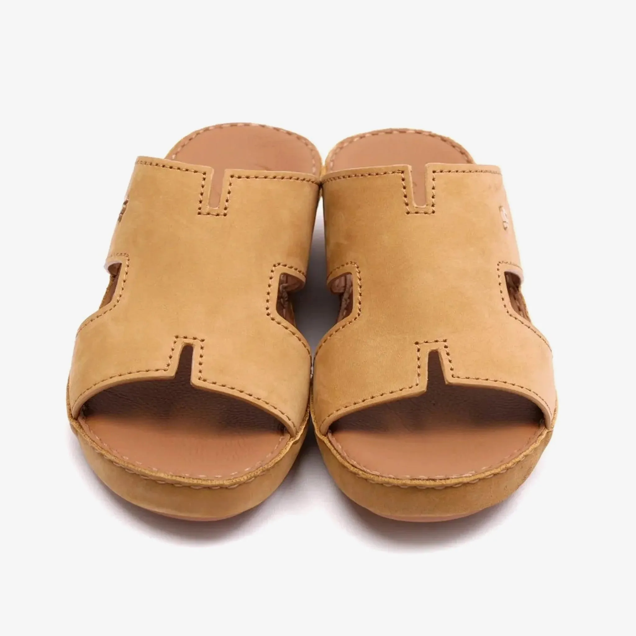 FARADA MENS ARABIC DAVINCI SUEDE SANDALS NATURAL