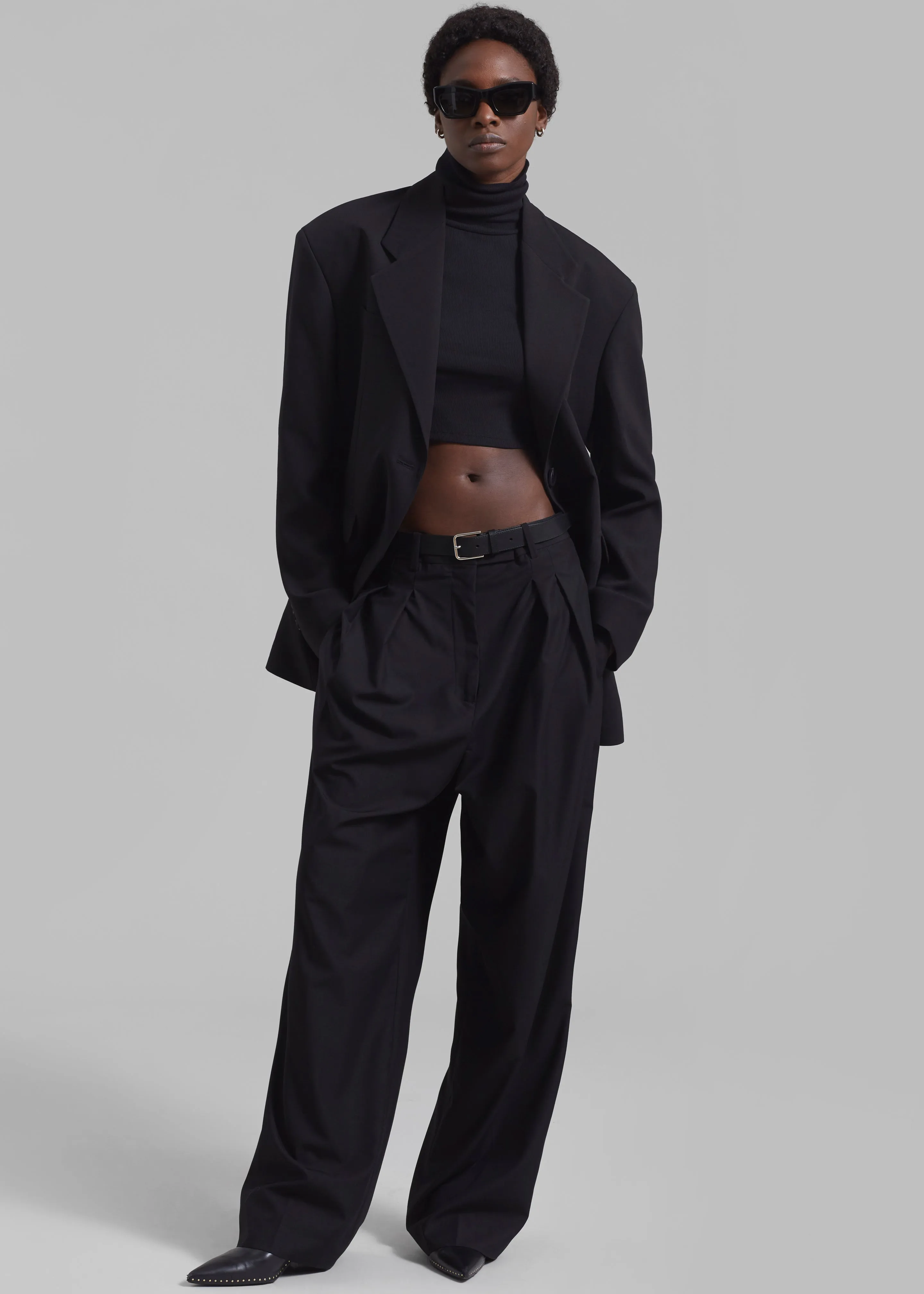 Gestuz Drew GZ LS Cropped Rollneck - Black