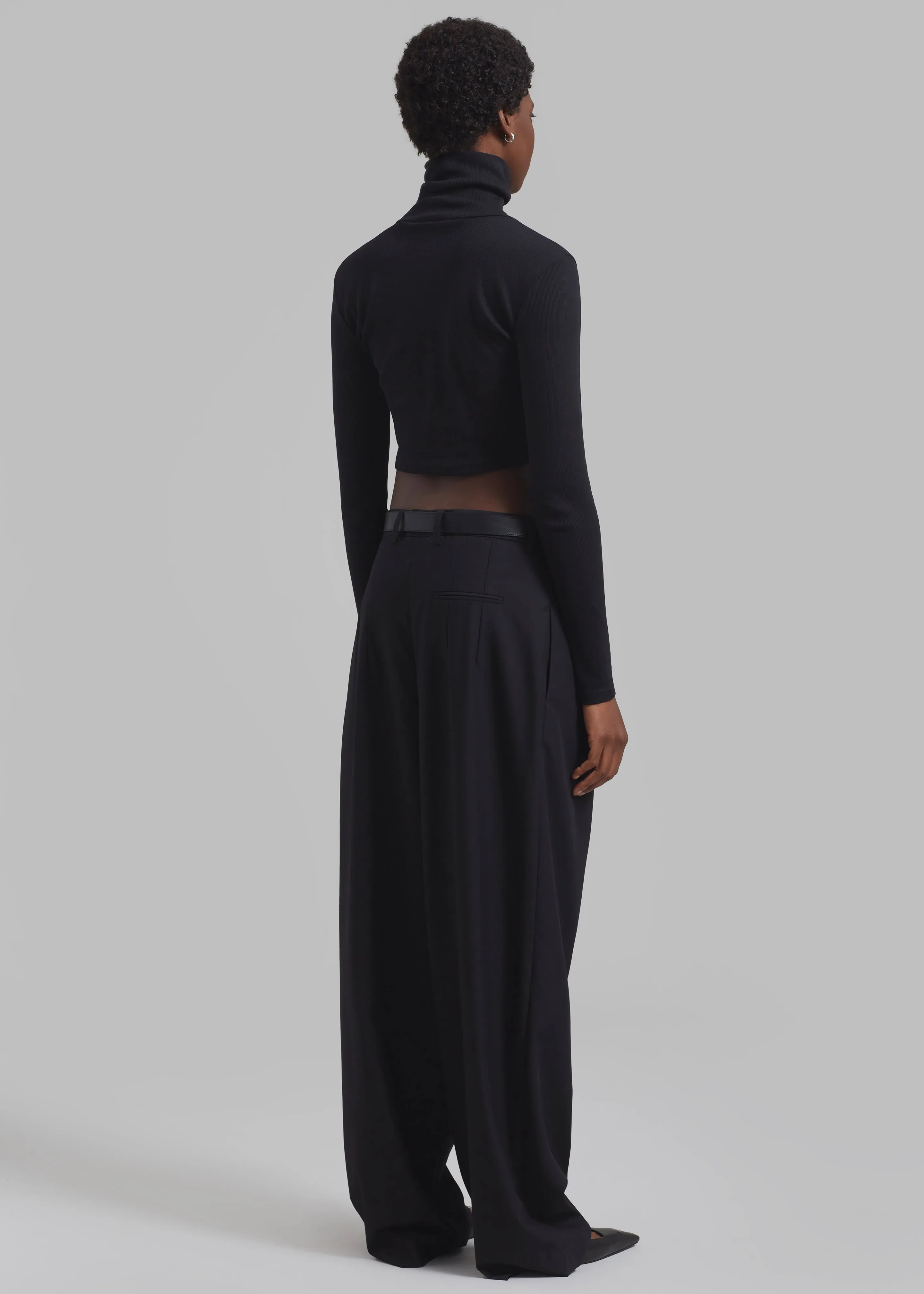Gestuz Drew GZ LS Cropped Rollneck - Black