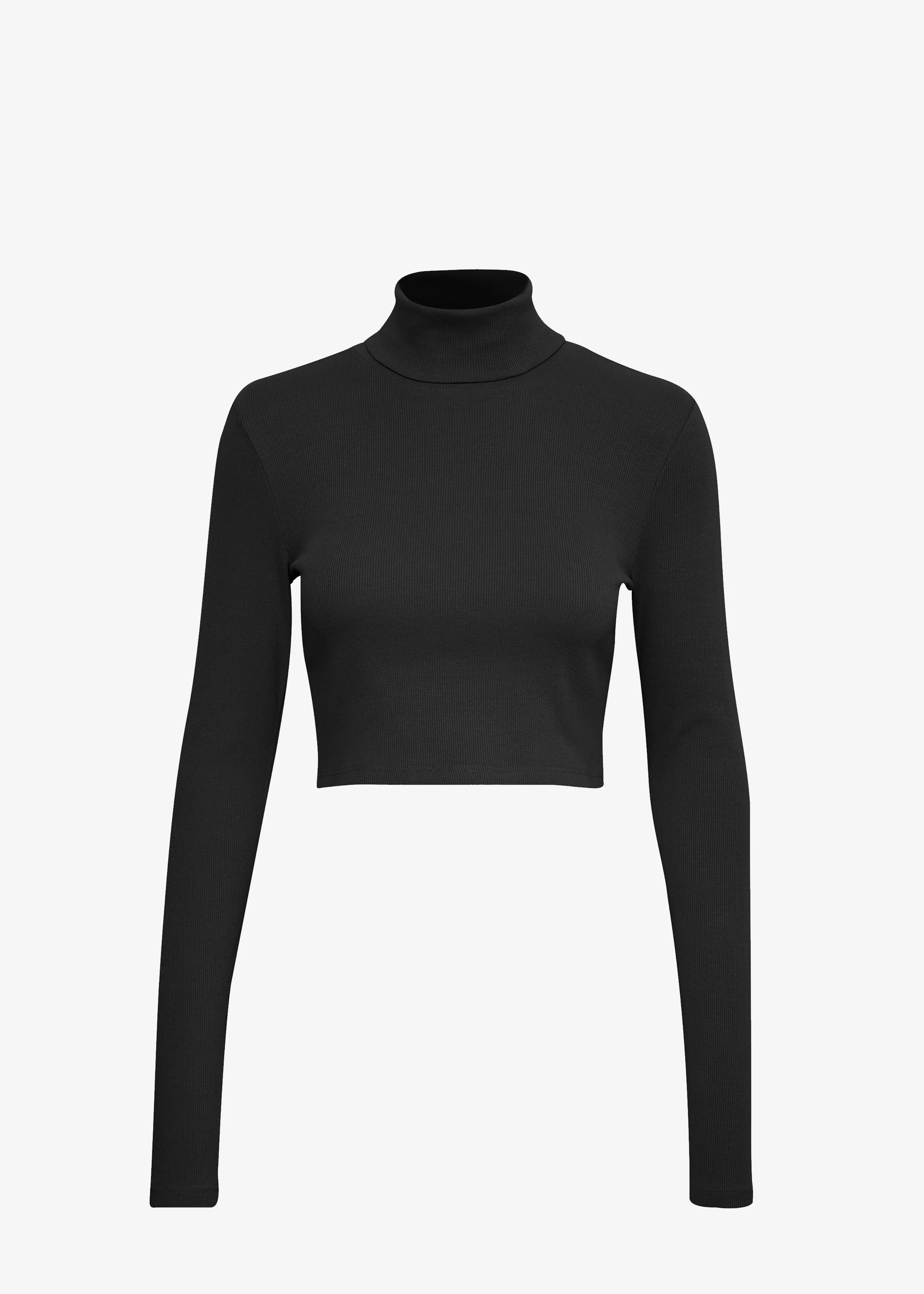 Gestuz Drew GZ LS Cropped Rollneck - Black