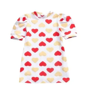 Girls Multicolor Hearts Dress