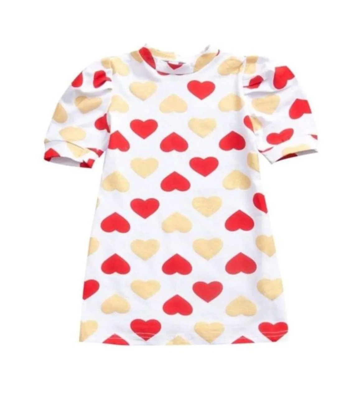 Girls Multicolor Hearts Dress
