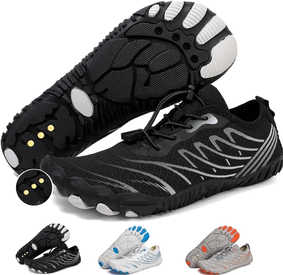 Grounding Shoes with Copper Grounded Footwear for Women Men Hike Grounding Barefoot Shoes Footwear Zero Drop Wide Toe Box Non-Slip for Walking Gym Trail Running