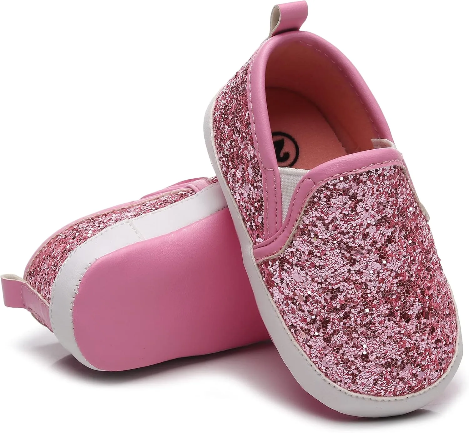 HONGTEYA Baby Boys Girls Shoes Infant Sneakers Baby Moccasins Pu Leather Soft Sole Anti-Slip Flats Toddlers First Walkers Newborn Crib Shoes Tennis Sports Shoes Outdoor Indoor