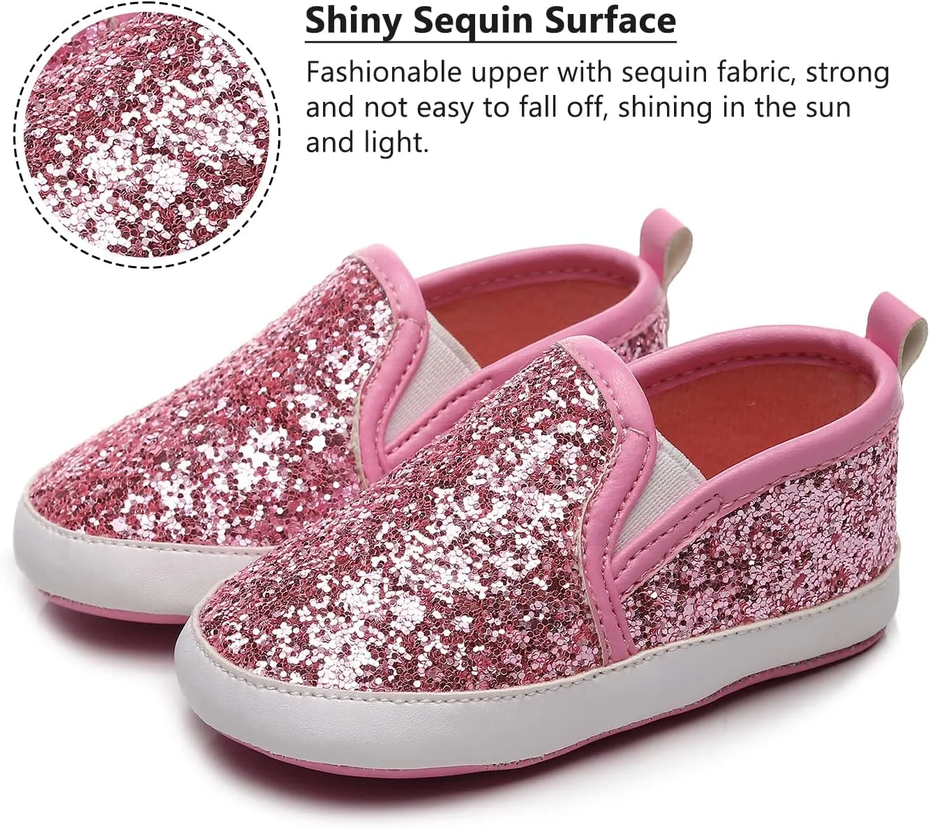 HONGTEYA Baby Boys Girls Shoes Infant Sneakers Baby Moccasins Pu Leather Soft Sole Anti-Slip Flats Toddlers First Walkers Newborn Crib Shoes Tennis Sports Shoes Outdoor Indoor