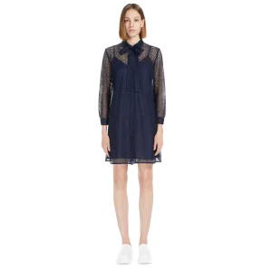 IBL-237621023 IRMA NAVY LACE DRESS