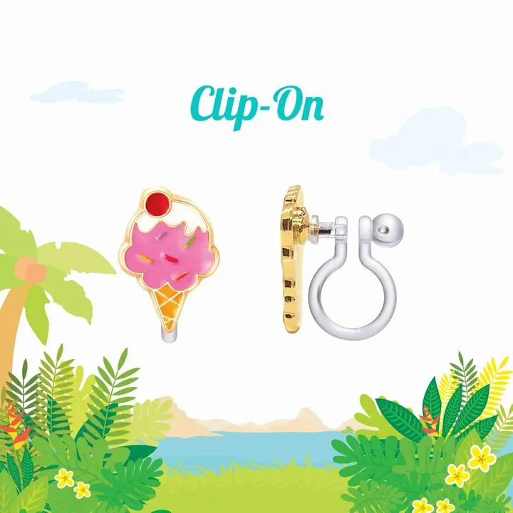 Ice Cream Dream Lead Free Clip On Earrings