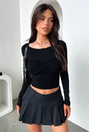 Laurie Long Sleeve Top - Black