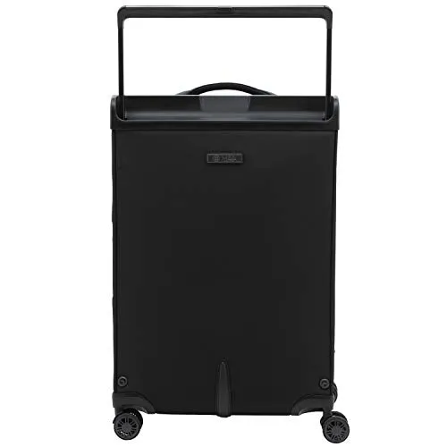 M&A Encore Wide Trolley Spinner Luggage with TSA Lock, Black, Carry-On 20-Inch