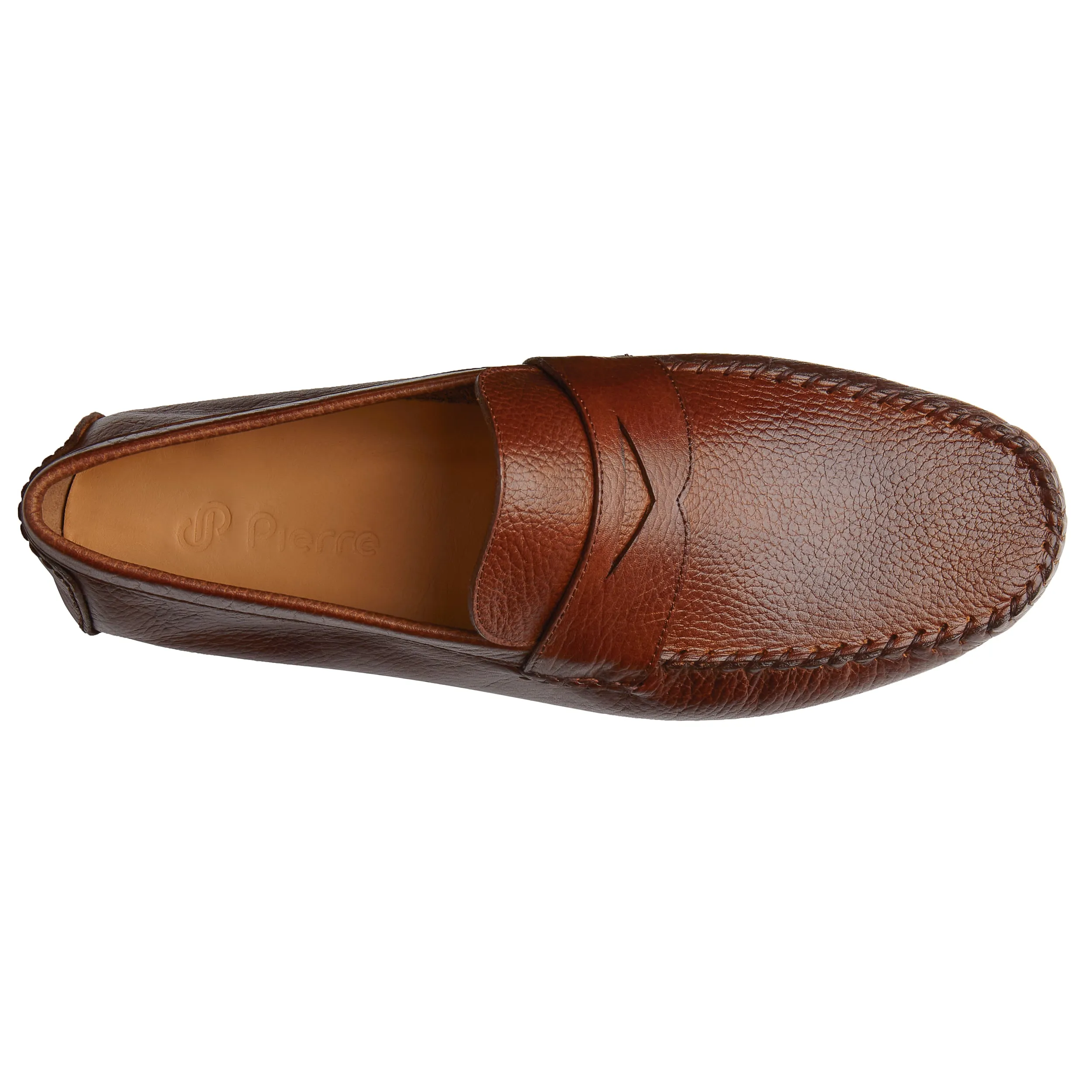 Men´s brandy casual leather moccasins