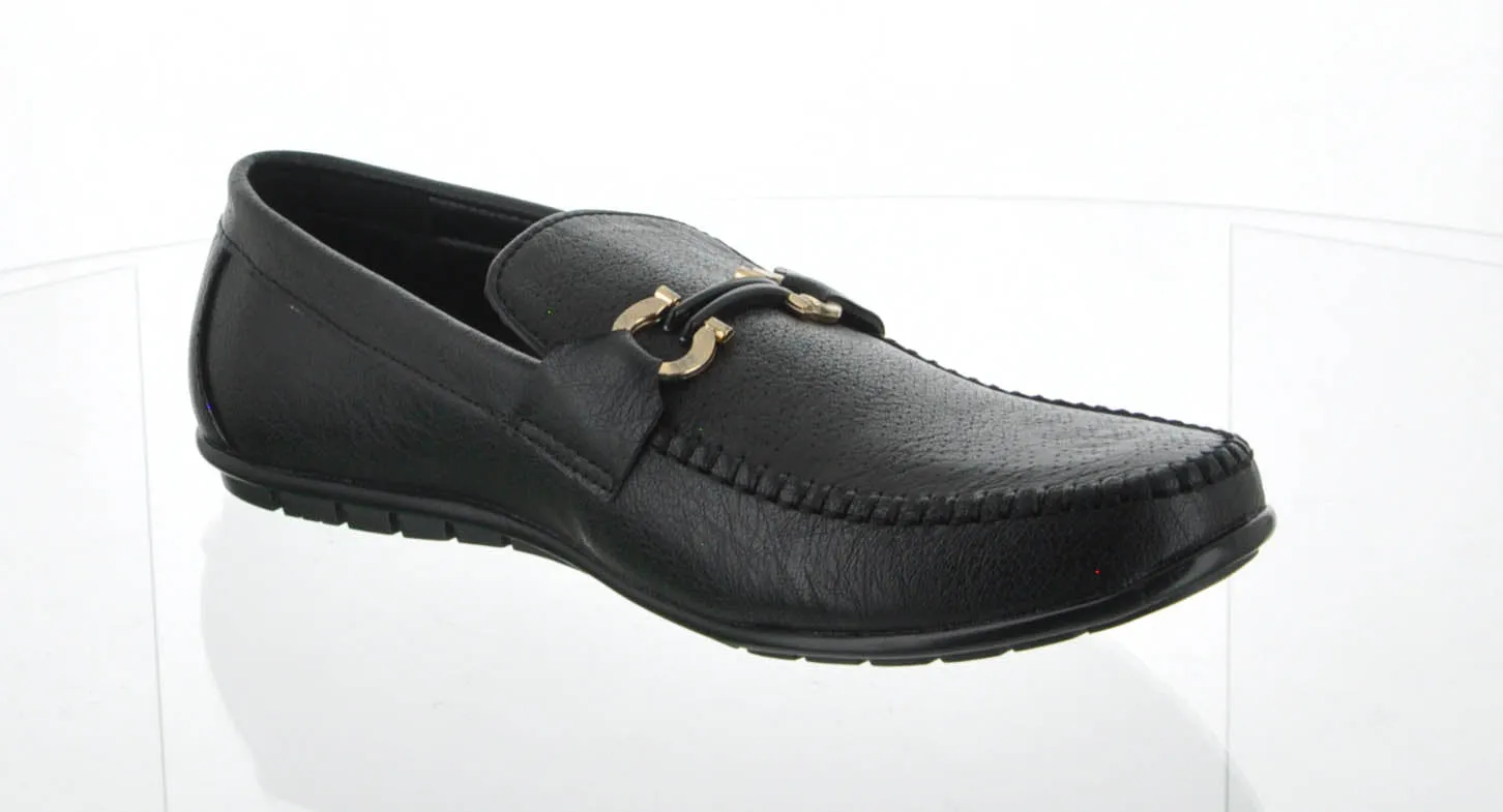 MEN'S SHOES BLACK PU MOCCASINS OH1802-1