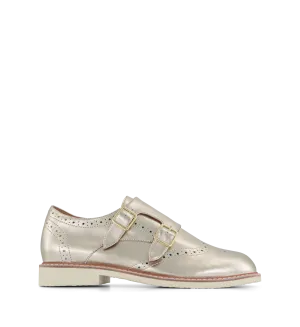 Monklet Soft Gold Leather Monks