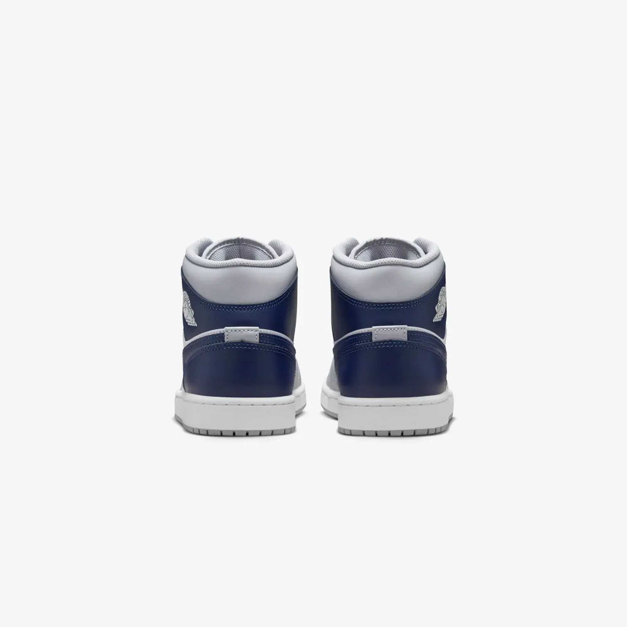NIKE | AIR JORDAN 1 MID { WHITE/MIDNIGHT NAVY-WOLF GREY