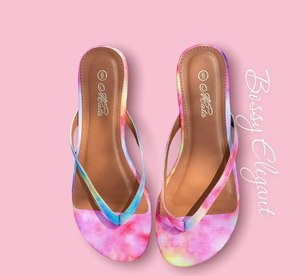 Pink tiedye Sandals