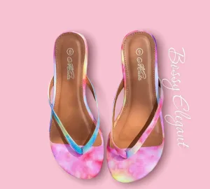 Pink tiedye Sandals