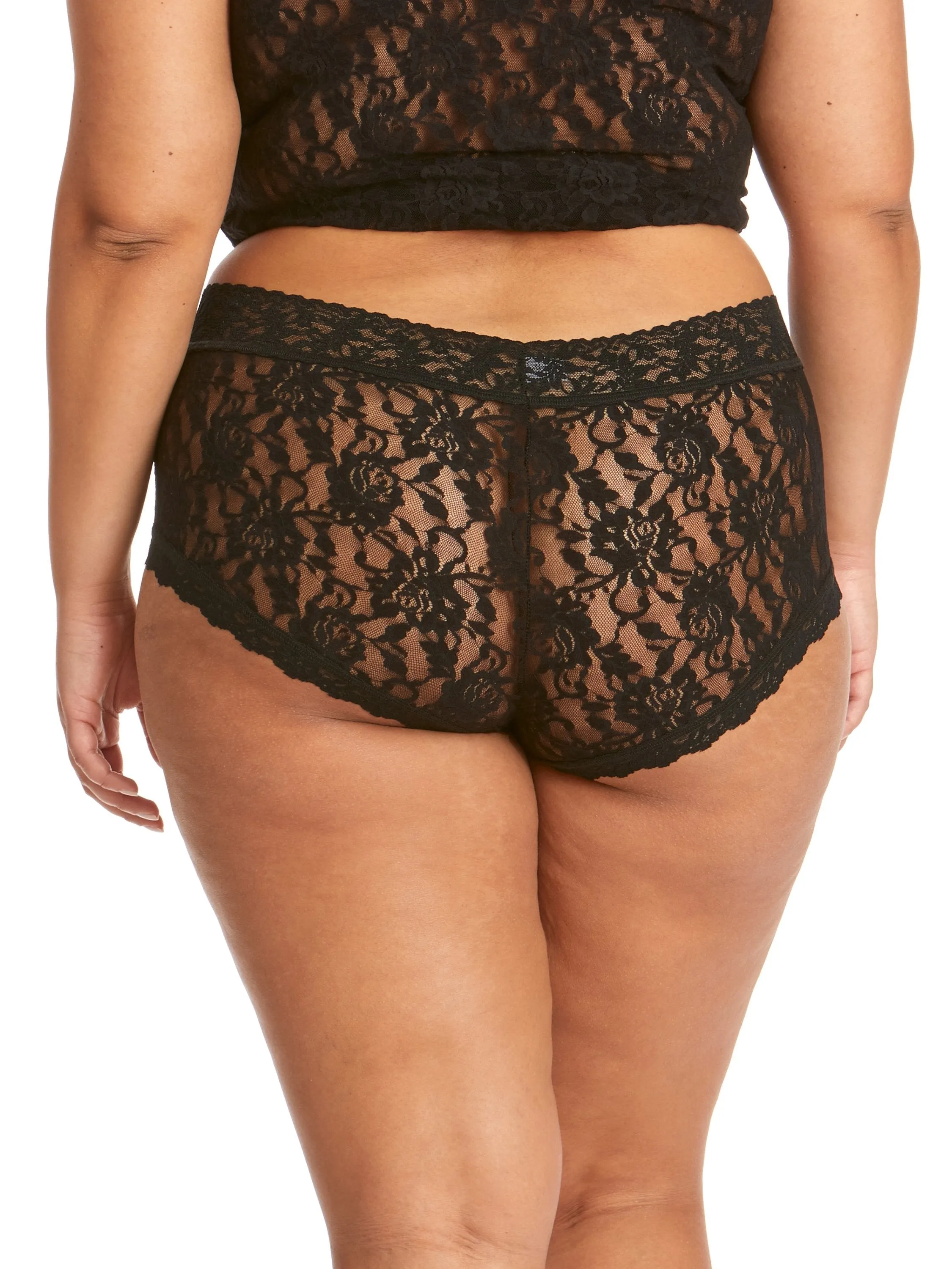 Plus Size Signature Lace Boyshort Black Sale