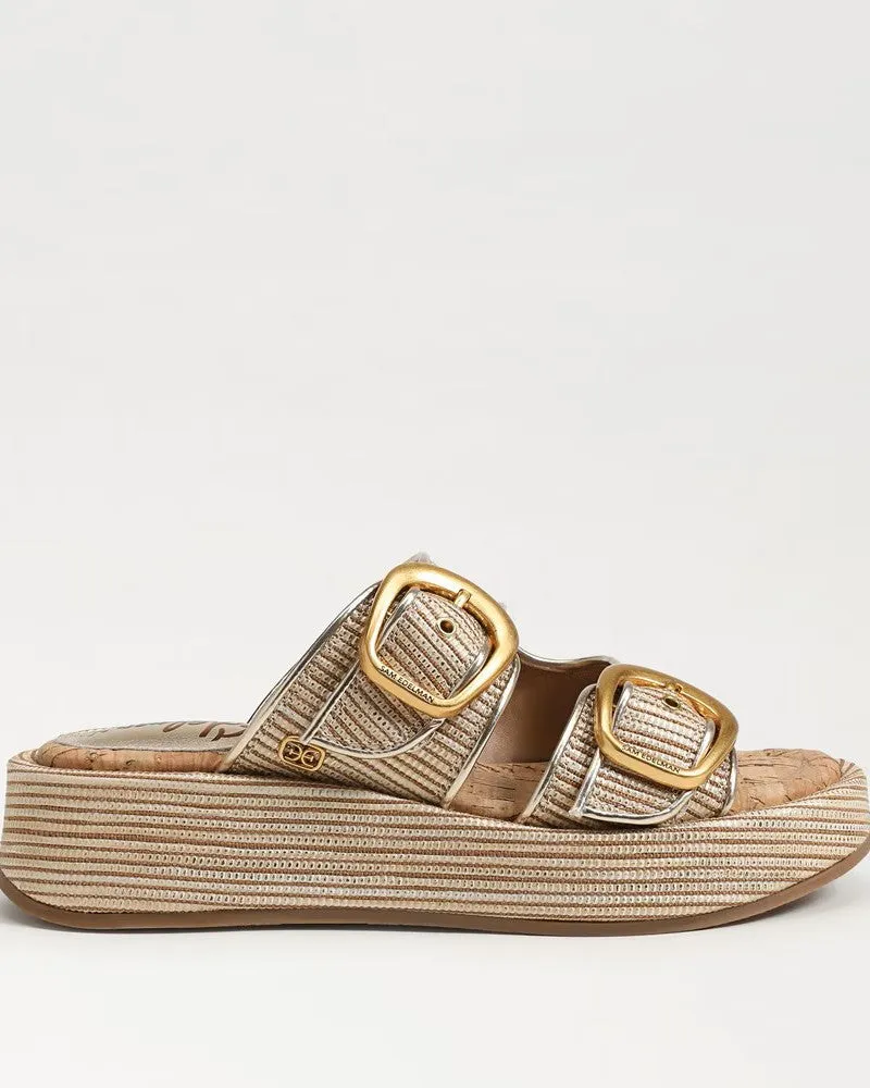 Sam Edelman Nerissa Platform Slide Sandal - Sunny Gold