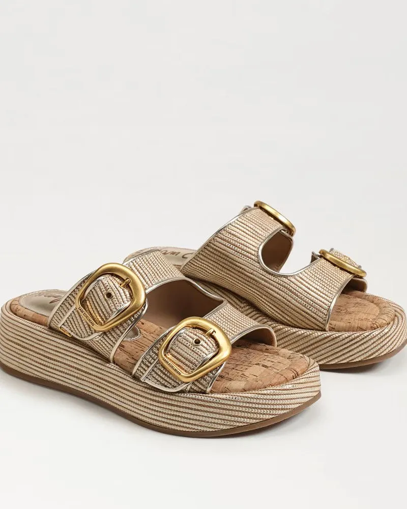 Sam Edelman Nerissa Platform Slide Sandal - Sunny Gold
