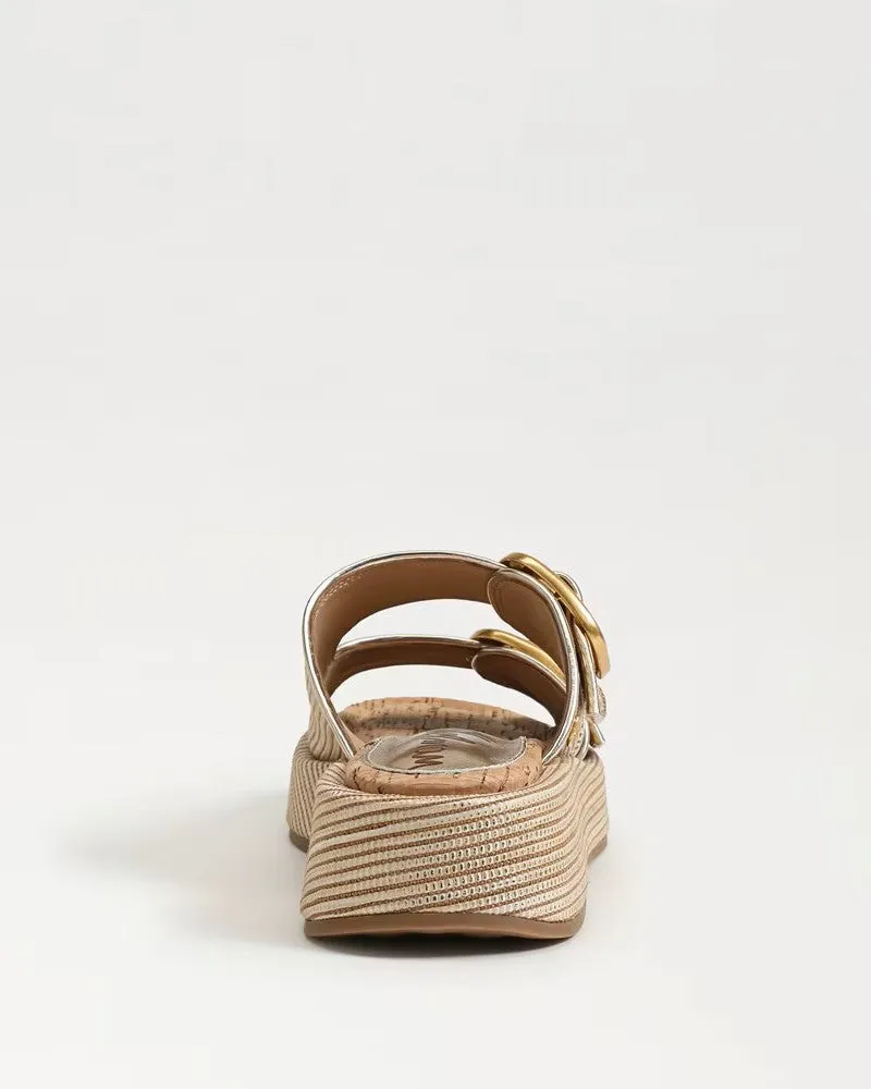 Sam Edelman Nerissa Platform Slide Sandal - Sunny Gold