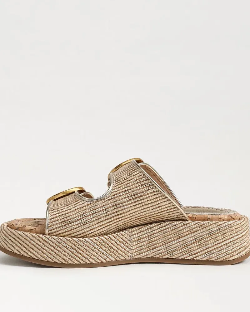 Sam Edelman Nerissa Platform Slide Sandal - Sunny Gold