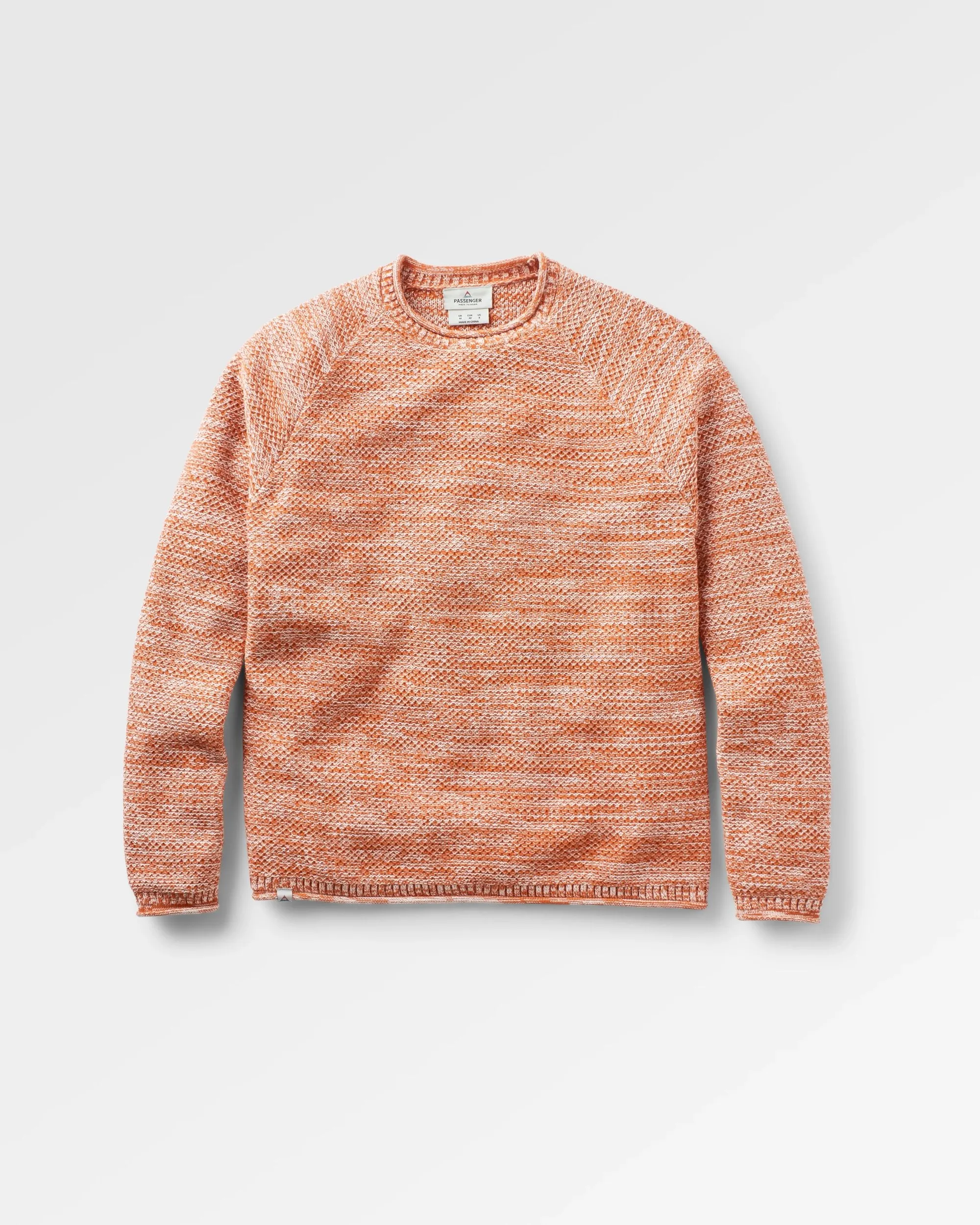Shore Organic Cotton Knit Jumper - Sunset Orange