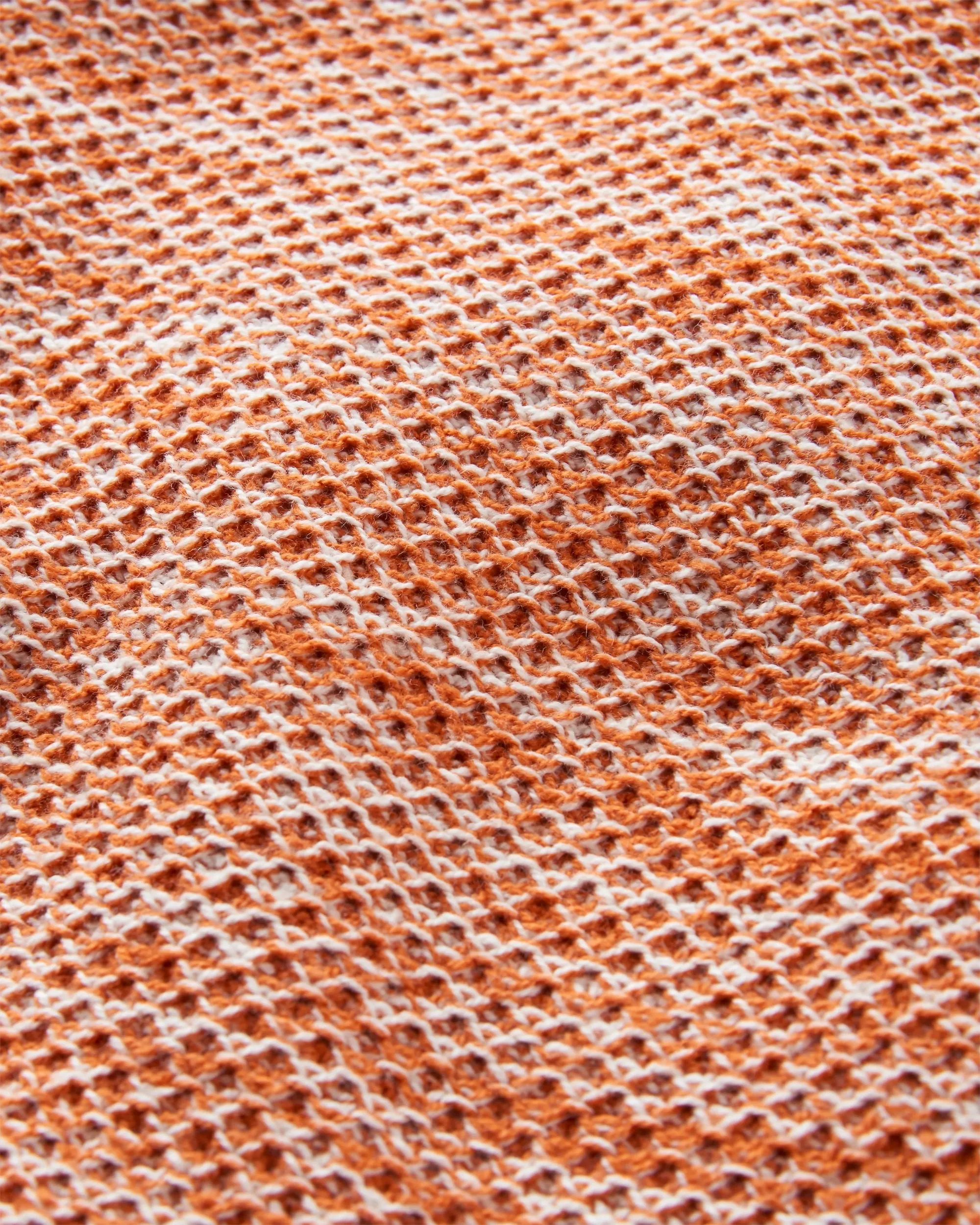 Shore Organic Cotton Knit Jumper - Sunset Orange