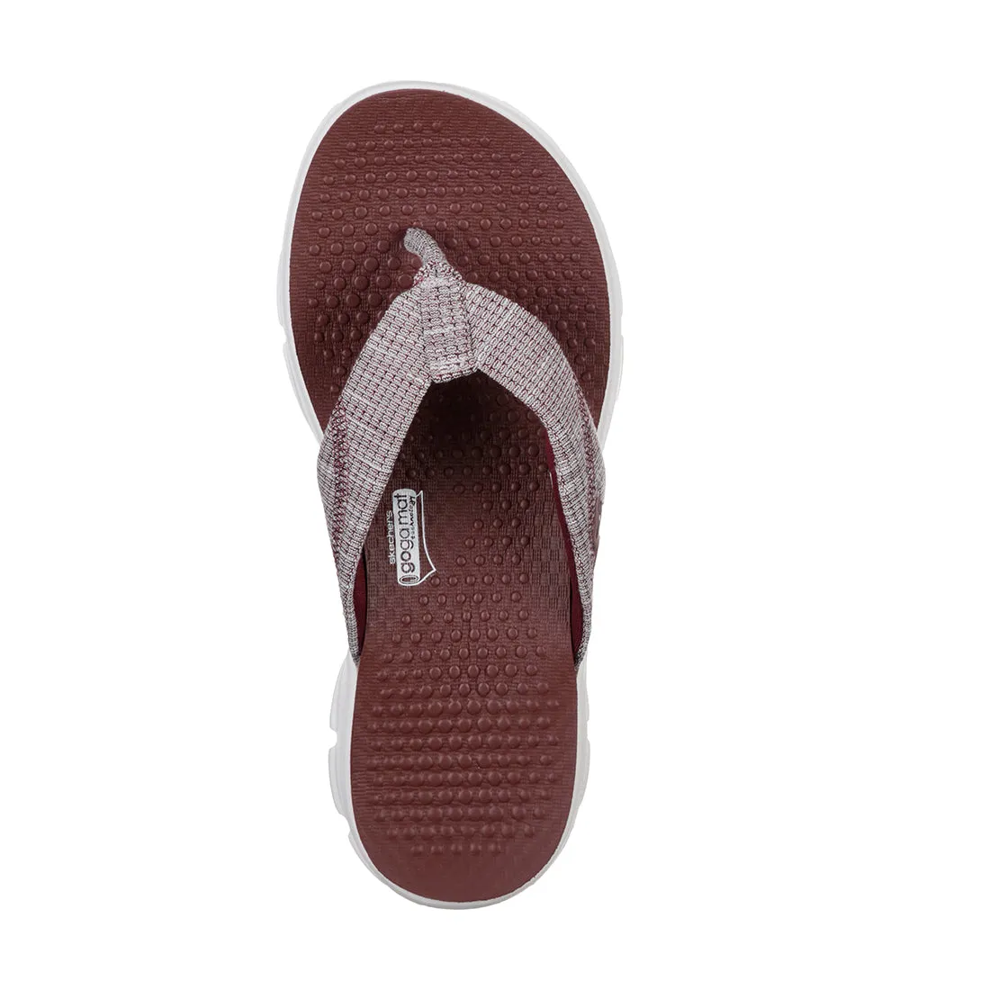 SKECHERS WOMEN GO WALK SLIPPERS SLIPPER MAROON
