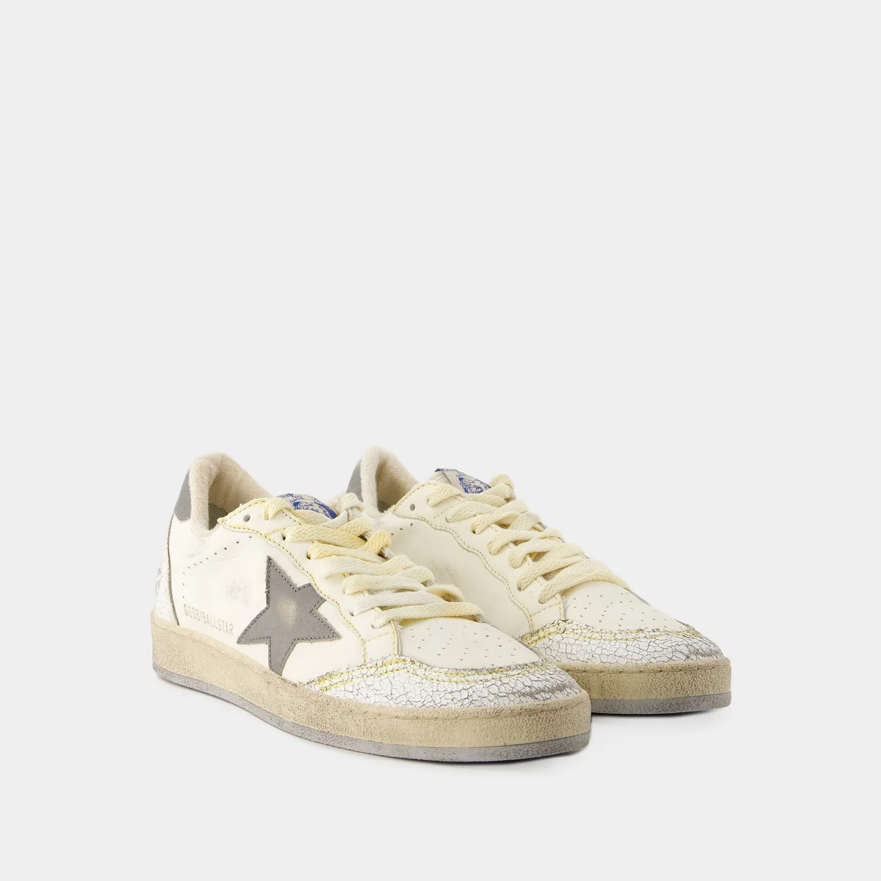 Sneakers Ball Star - Golden Goose Deluxe Brand - Cuir - Blanc/Gris