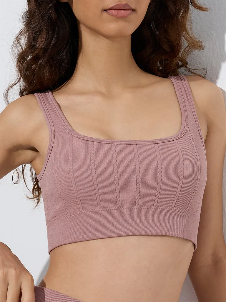 Superstar Dusty Pink Knitted Seam-Free Padded Bra